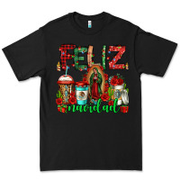 Black feliz navidad lady of Guadalupe christmas coffee Premium Tee - Jasminsmagicworld