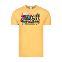 Vintage Mustard teach your heart out Vintage Tee - NancyCooperArtShop