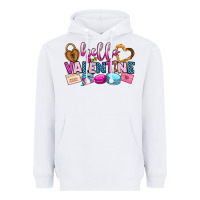 White hello valentine Heavyweight Hoodie - OliviaCreatesArt