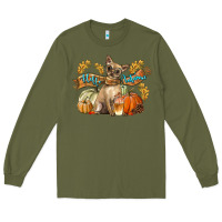 Army Green Hello Autumn With Chihuahua Dog Long Sleeve Tee - LillyAllenDesigns