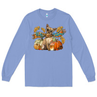Colony Blue Hello Autumn With Chihuahua Dog Long Sleeve Tee - LillyAllenDesigns