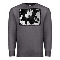 Charcoal Heather Cowhide Premium Sweatshirt - CowCowDesign