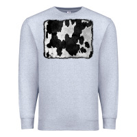 Heather Grey Cowhide Premium Sweatshirt - CowCowDesign