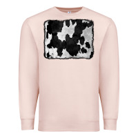 Pale Pink Cowhide Premium Sweatshirt - CowCowDesign