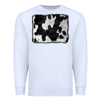 White Cowhide Premium Sweatshirt - CowCowDesign