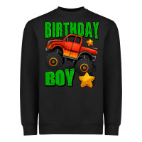 Black birthday boy monster truck Heavyweight Sweatshirt - Jasminsmagicworld
