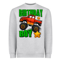 Heather Grey birthday boy monster truck Heavyweight Sweatshirt - Jasminsmagicworld