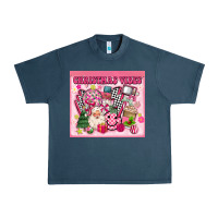 Midnight Navy 3d retro pink christmas vibes Urban Heavy Tee - MaliasSmallBusiness