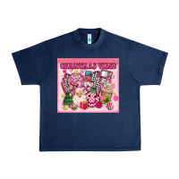 Navy 3d retro pink christmas vibes Urban Heavy Tee - MaliasSmallBusiness