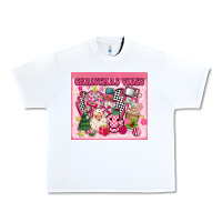 White 3d retro pink christmas vibes Urban Heavy Tee - MaliasSmallBusiness
