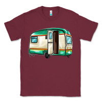 Burgundy caravan Classic Tee - MaliasSmallBusiness