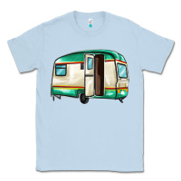 Dusty Blue caravan Classic Tee - MaliasSmallBusiness