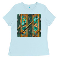 Baby Blue aztec and arrow Ladies Tee - BundleAndBundleShop