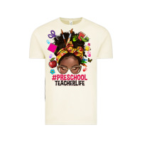 Vintage Arctic preschool teacher life afro messy bun Vintage Tee - NancyCooperArtShop