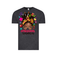 Vintage Black preschool teacher life afro messy bun Vintage Tee - NancyCooperArtShop