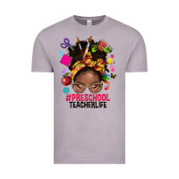 Vintage Zinc preschool teacher life afro messy bun Vintage Tee - NancyCooperArtShop