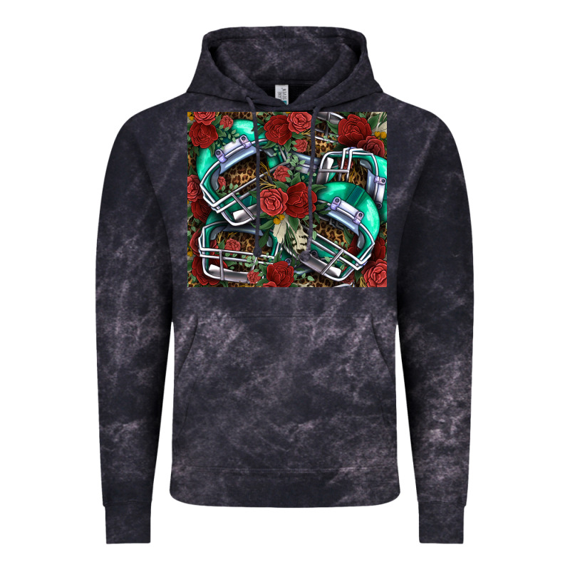 Floral American Football  Helmet Vintage Hoodie by NancyCooperArtShop | Teevron