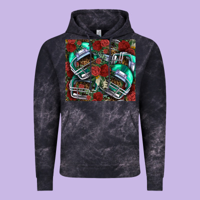 Floral American Football  Helmet Vintage Hoodie Designed By Nancycooperartshop