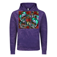 Cloud Purple floral american football  helmet Vintage Hoodie - NancyCooperArtShop