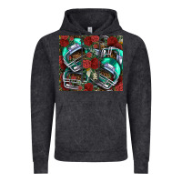 Vintage Black floral american football  helmet Vintage Hoodie - NancyCooperArtShop