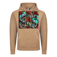 Vintage Coffee floral american football  helmet Vintage Hoodie - NancyCooperArtShop