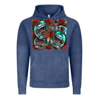 Vintage Denim floral american football  helmet Vintage Hoodie - NancyCooperArtShop