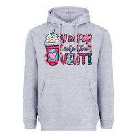 Heather Grey v is for valentine venti coffee cup Heavyweight Hoodie - OliviaCreatesArt