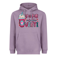 Lavender v is for valentine venti coffee cup Heavyweight Hoodie - OliviaCreatesArt