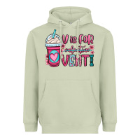 Matcha v is for valentine venti coffee cup Heavyweight Hoodie - OliviaCreatesArt