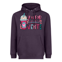 Plum v is for valentine venti coffee cup Heavyweight Hoodie - OliviaCreatesArt