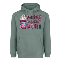 Sage v is for valentine venti coffee cup Heavyweight Hoodie - OliviaCreatesArt