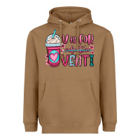 Toasted Coconut v is for valentine venti coffee cup Heavyweight Hoodie - OliviaCreatesArt