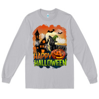 Moon Dust Happy Halloween With Black Cat Long Sleeve Tee - LillyAllenDesigns