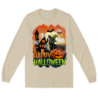 Mushroom Happy Halloween With Black Cat Long Sleeve Tee - LillyAllenDesigns