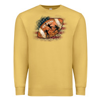 Antique Gold American Football Flag Players Premium Sweatshirt - CowCowDesign