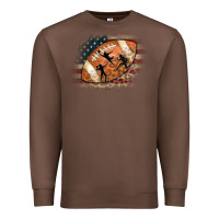 Chestnut American Football Flag Players Premium Sweatshirt - CowCowDesign