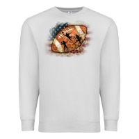 Dove Grey American Football Flag Players Premium Sweatshirt - CowCowDesign