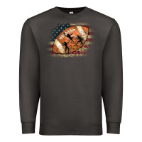 Smoke American Football Flag Players Premium Sweatshirt - CowCowDesign