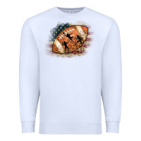 White American Football Flag Players Premium Sweatshirt - CowCowDesign