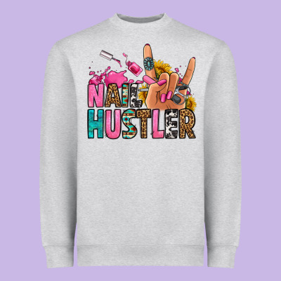 Nail Hustler Heavyweight Sweatshirt Designed By Jasminsmagicworld