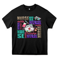 Black nurse nurse nurse with nurse element Heavy Core Tee - AdoDesignShop