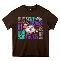 Chocolate Brown nurse nurse nurse with nurse element Heavy Core Tee - AdoDesignShop