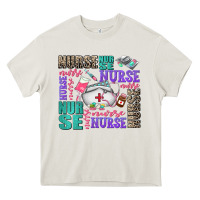 Cream nurse nurse nurse with nurse element Heavy Core Tee - AdoDesignShop