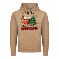 Vintage Coffee 'tis the season with christmas tree and hot cocoa Vintage Hoodie - MaliasSmallBusiness