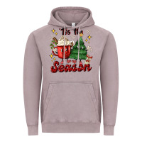 Vintage Zinc 'tis the season with christmas tree and hot cocoa Vintage Hoodie - MaliasSmallBusiness