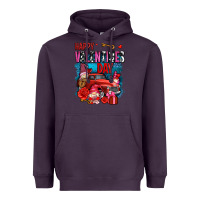 Plum happy valentines day with gnomes and truck olivia Heavyweight Hoodie - OliviaCreatesArt