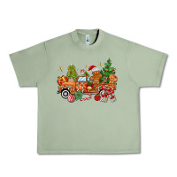 Oil Green christmas gingerbread truck Urban Heavy Tee - MaliasSmallBusiness