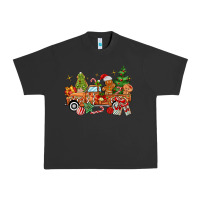 Pigment Black christmas gingerbread truck Urban Heavy Tee - MaliasSmallBusiness
