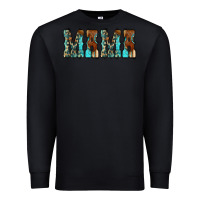 Black Mama Turquoise Tooled Premium Sweatshirt - CowCowDesign
