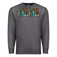 Charcoal Heather Mama Turquoise Tooled Premium Sweatshirt - CowCowDesign